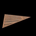 Grille triangulaire au sol