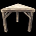 Fundación triangular de madera