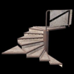 Metal Block Stair Spiral Triangle