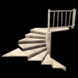 Wood Block Stair Spiral Triangle