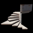 Escalier en colimaçon triangulaire en blindé 
