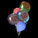 Clump of Mixed Balloons