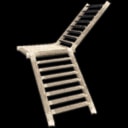 Escalier en L en paille