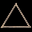 Moldura de Piso Triangular de Madeira