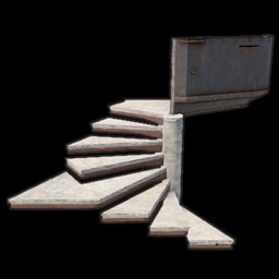 Escalier en colimaçon triangulaire en blindé 